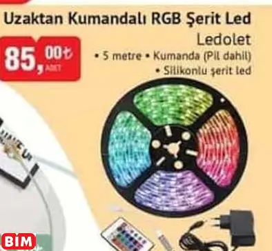 LEDOLET UZAKTAN KUMANDALI RGB ŞERİT LED